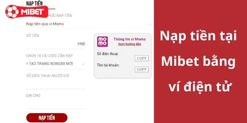 Hướng dẫn nạp tiền Mibet qua cổng giao dịch Epay